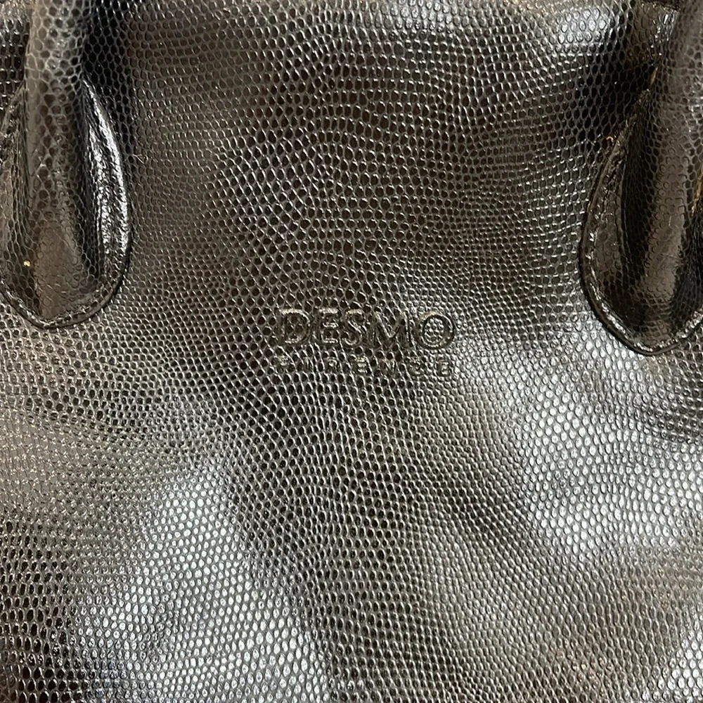 Vintage Desmo Black Pebble Leather Purse with detachable strap